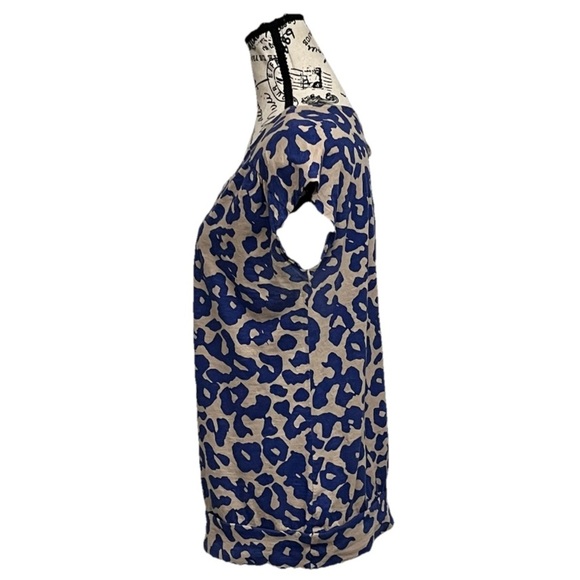 Ann Taylor LOFT Leopard Boxy Blouse Casual Capsule Preppy Modest Mature Minimal - Picture 3 of 9